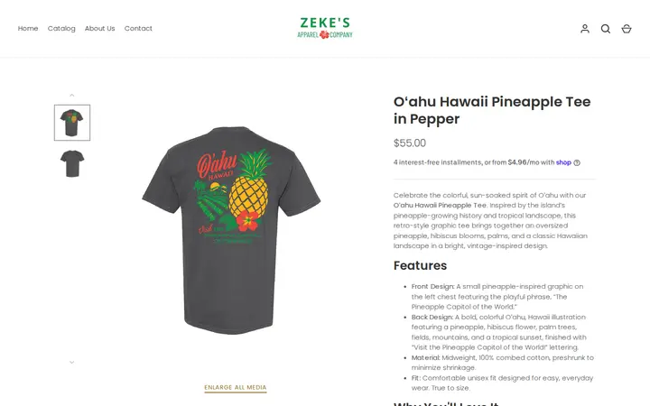 /collections/hawaii-collection/products/o%CA%BBahu-hawaii-pineapple-tee-in-orchid-copy-1 — Zeke's Apparel Company
