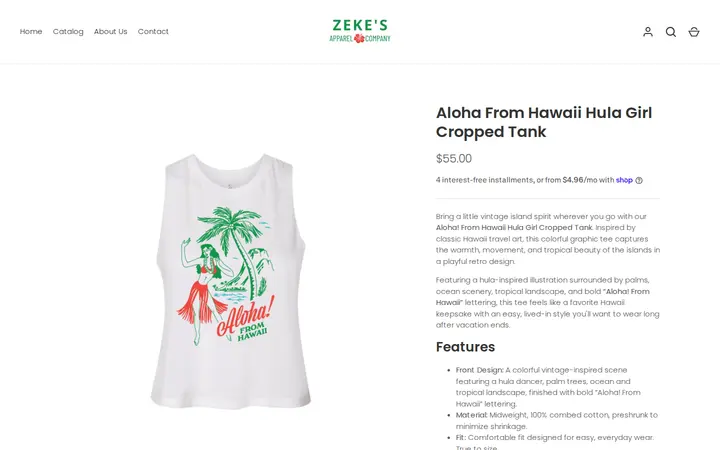/collections/hawaii-collection/products/aloha-from-hawaii-hula-girl-tee-in-ivory-copy — Zeke's Apparel Company