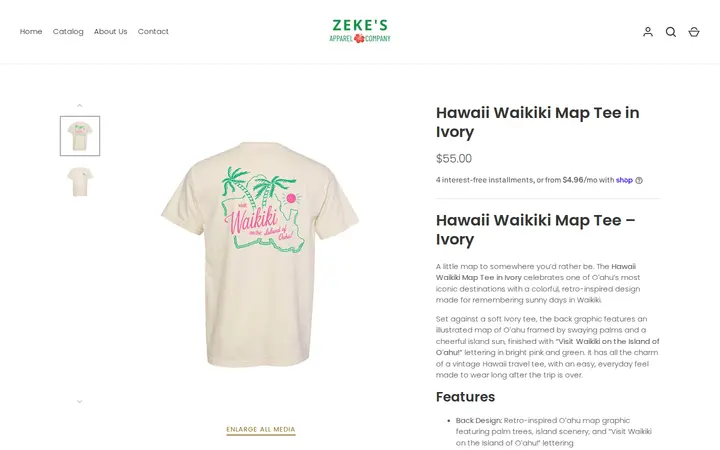 /collections/hawaii-collection/products/products-hawaii-waikiki-map-tee — Zeke's Apparel Company