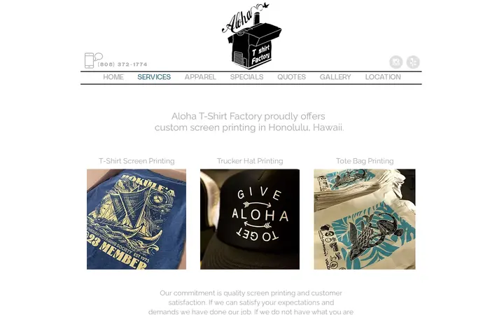 /services — Aloha T-Shirt Factory