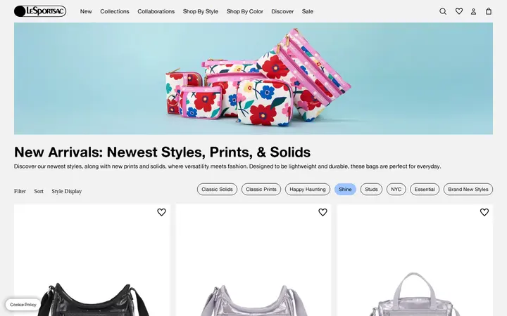 /collections/new-arrivals/shine — LeSportsac