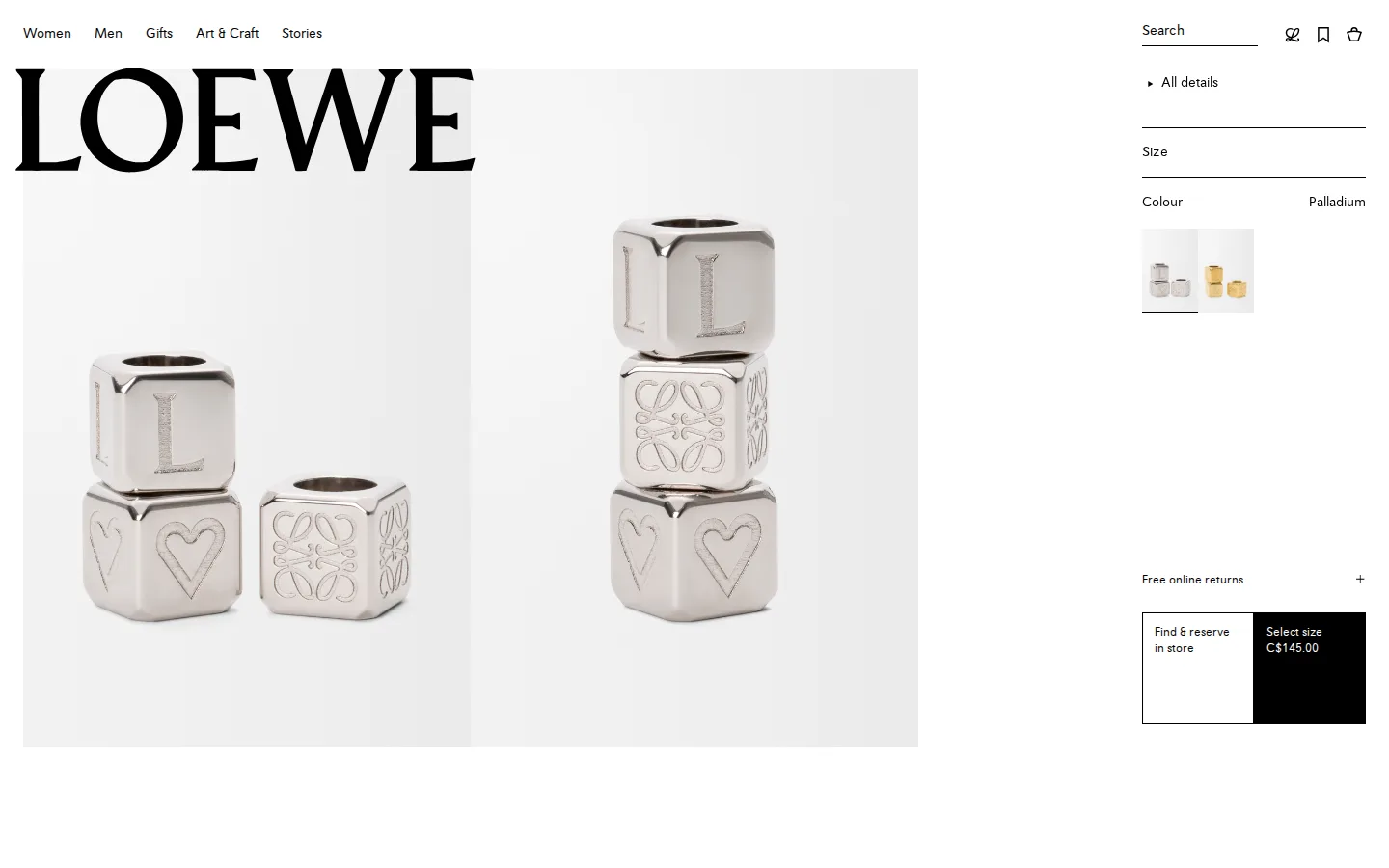 Captured website of LOEWE Ala Moana