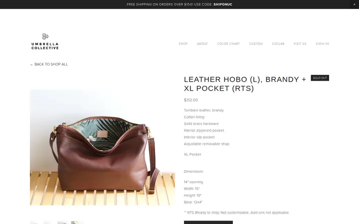 /shop/leather-hobo-brandy — Umbrella Collective