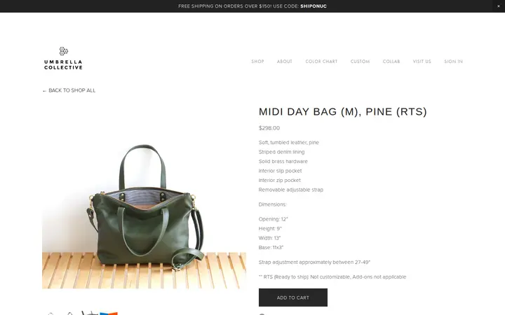 /shop/mididaybagpine — Umbrella Collective