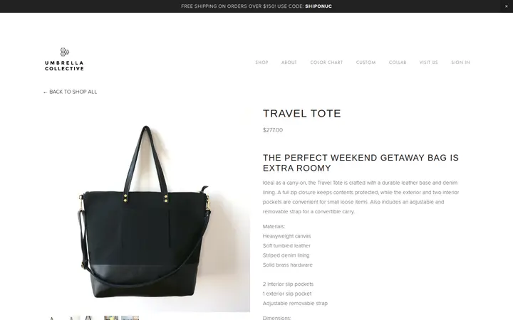 /shop/travel-tote — Umbrella Collective
