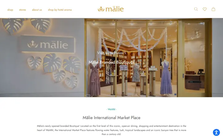Website of Mālie Ala Moana Center