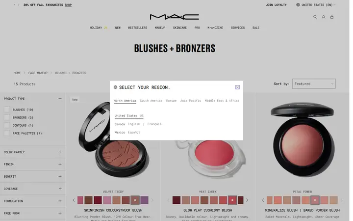 /collections/blush-bronzer — MAC