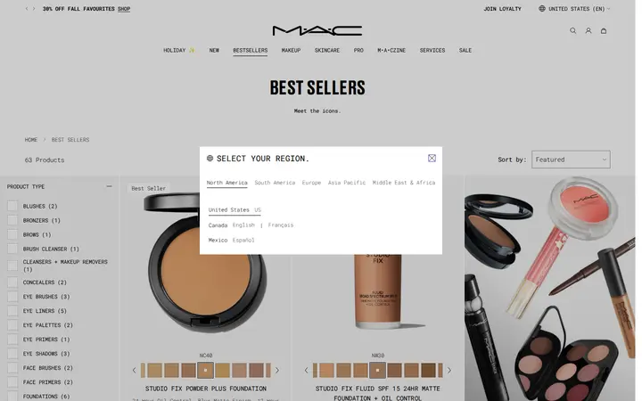 /collections/best-sellers — MAC