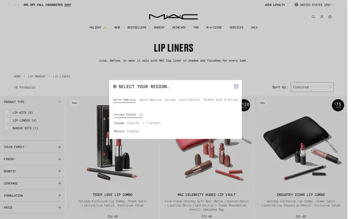 /collections/lip-liners — MAC