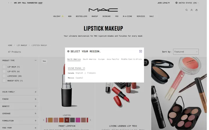 /collections/lipstick — MAC