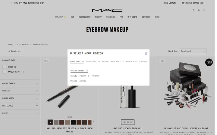 /collections/eyebrow — MAC