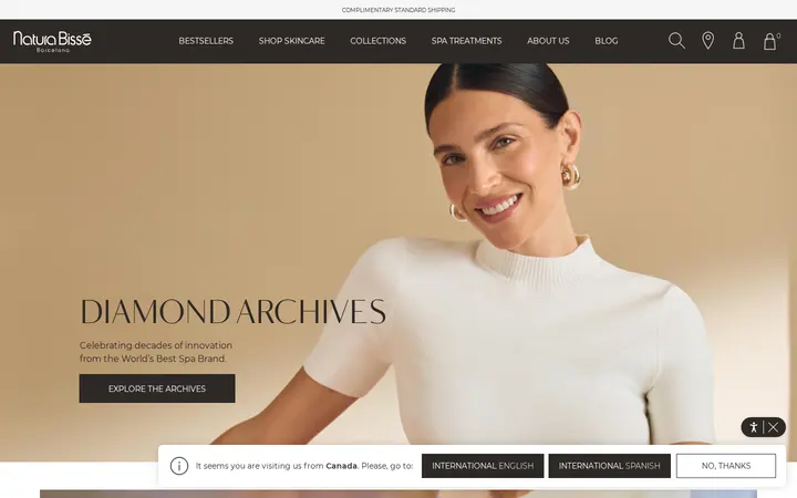 Website of Natura Bissé x Nordstrom Honolulu