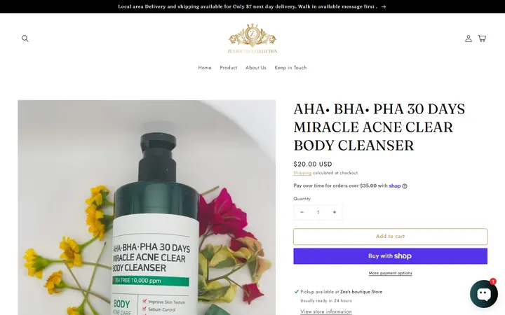 /products/aha-bha-pha-30-days-miracle-acne-clear-body-cleanser — Zea's Boutique Collection